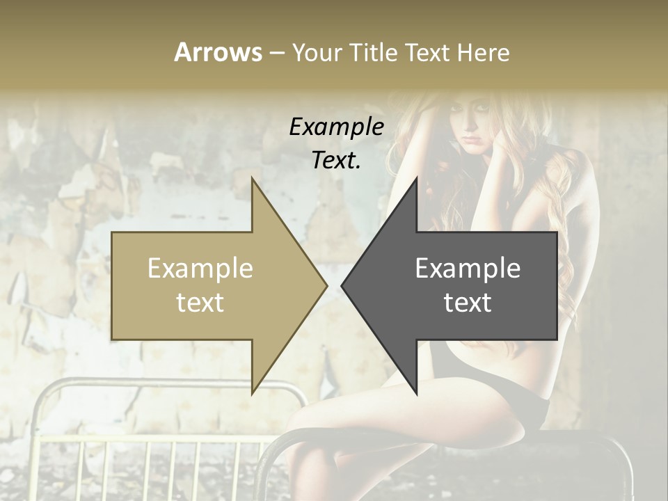 Bed Attractive Hair PowerPoint Template