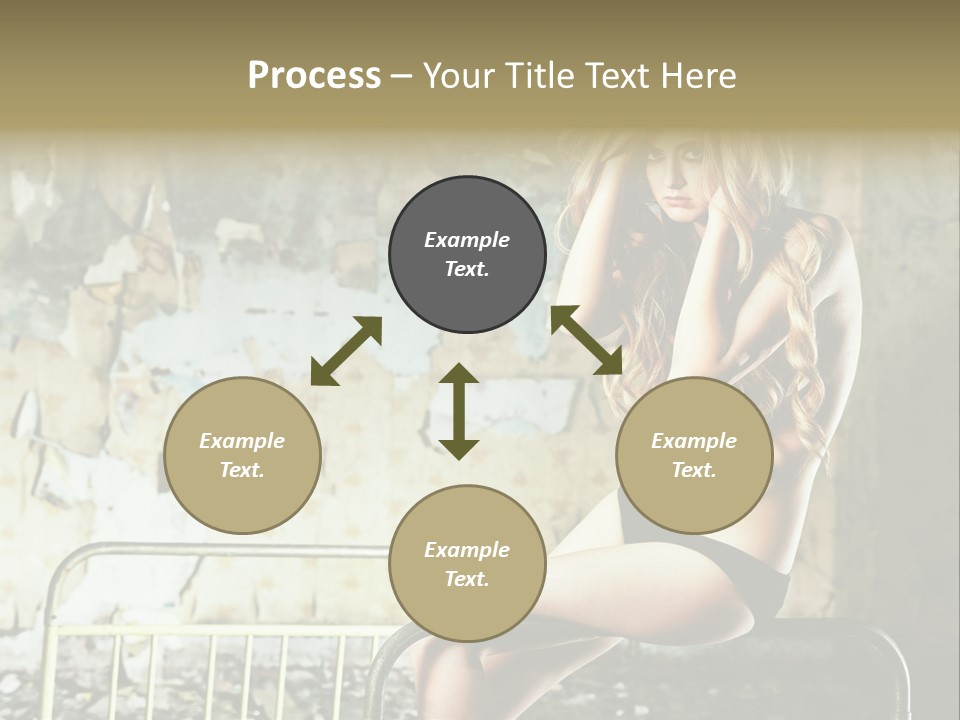 Bed Attractive Hair PowerPoint Template