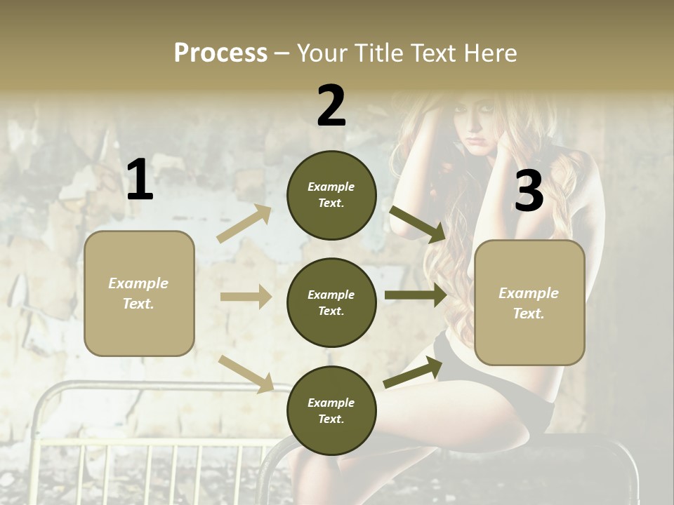 Bed Attractive Hair PowerPoint Template