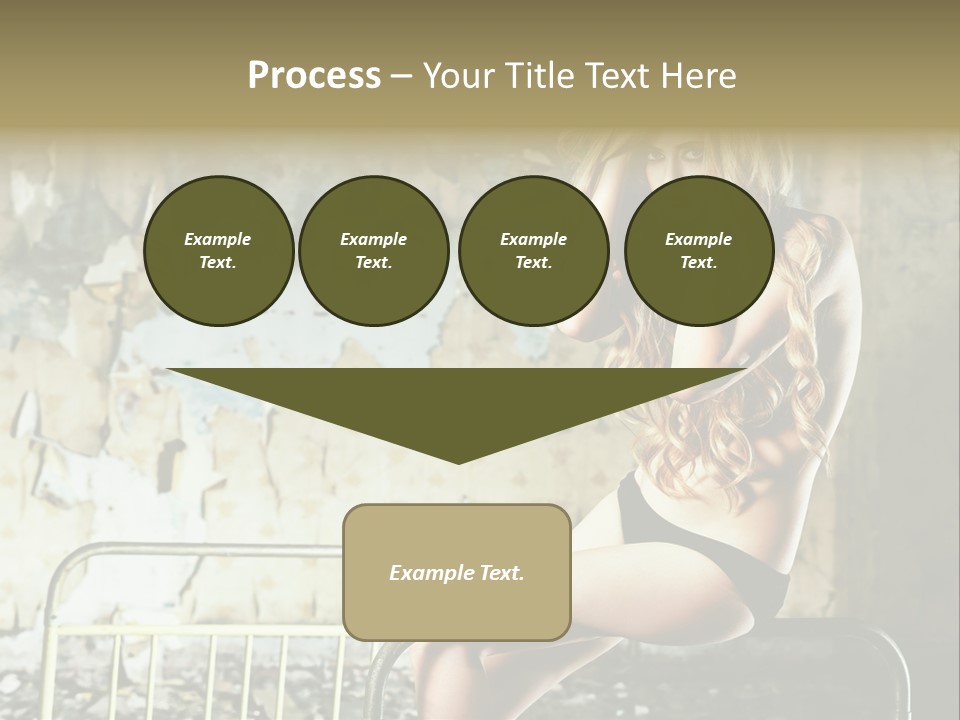 Bed Attractive Hair PowerPoint Template