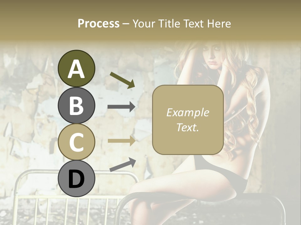 Bed Attractive Hair PowerPoint Template