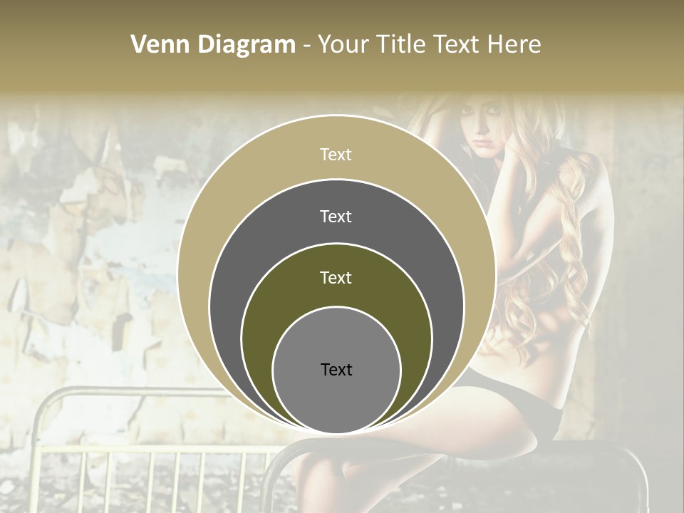 Bed Attractive Hair PowerPoint Template