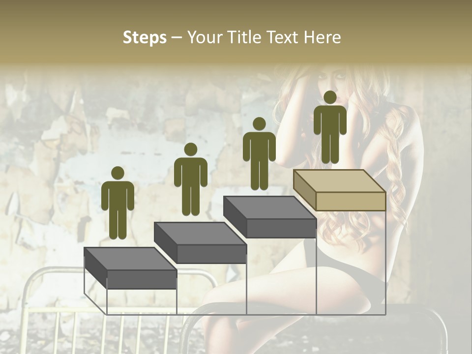 Bed Attractive Hair PowerPoint Template