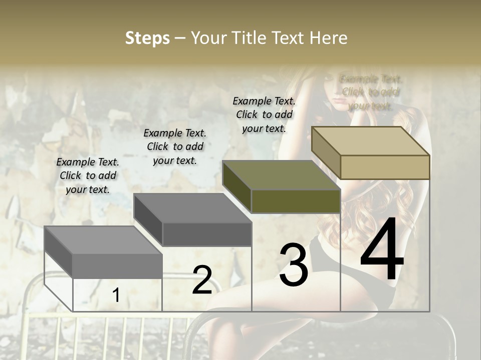 Bed Attractive Hair PowerPoint Template