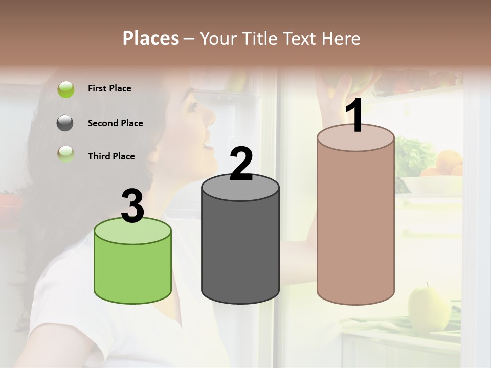 Pretty Dieting Girl PowerPoint Template