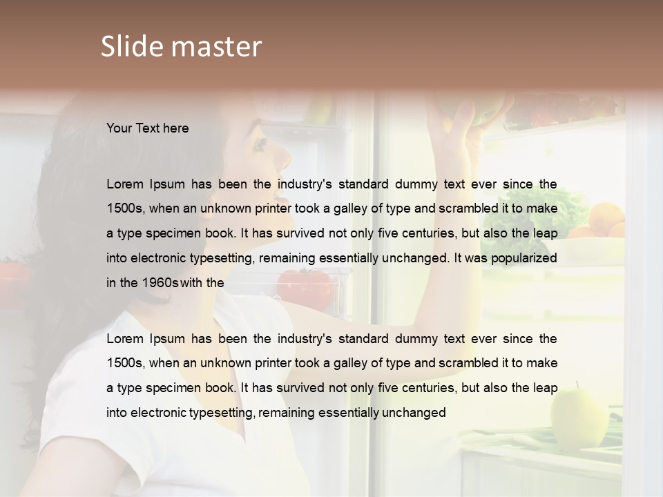 Pretty Dieting Girl PowerPoint Template