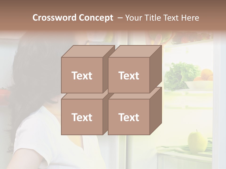 Pretty Dieting Girl PowerPoint Template