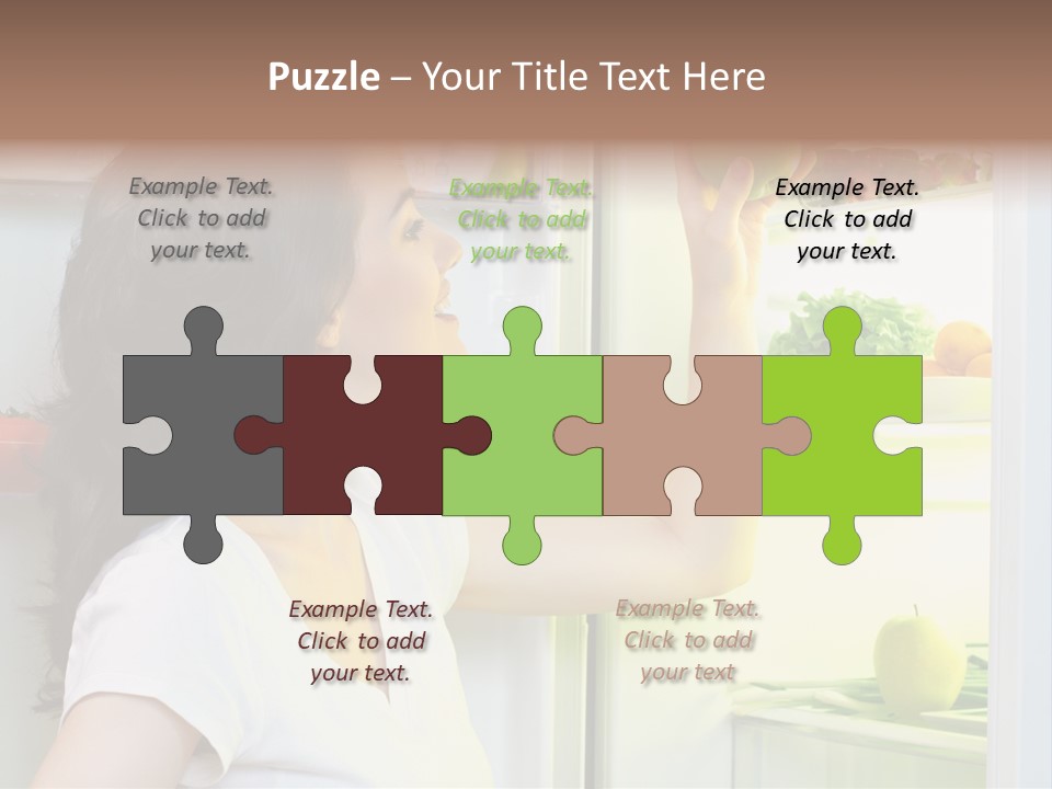 Pretty Dieting Girl PowerPoint Template