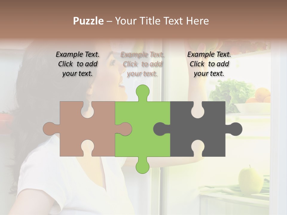 Pretty Dieting Girl PowerPoint Template