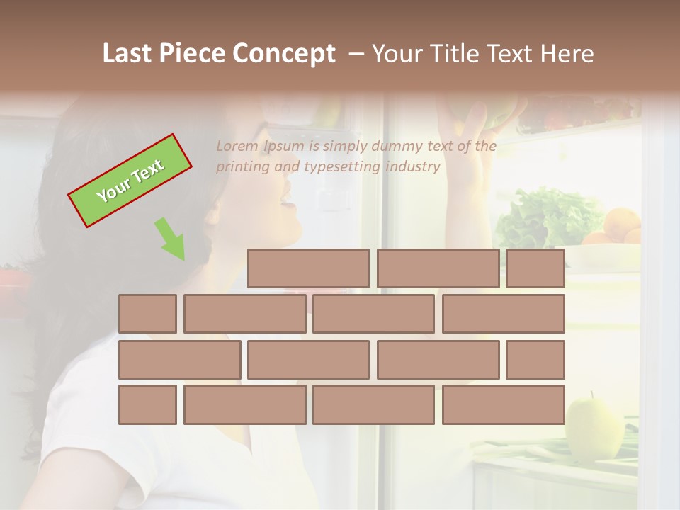 Pretty Dieting Girl PowerPoint Template