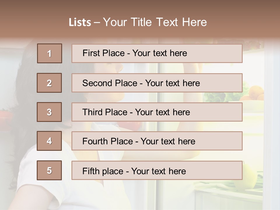 Pretty Dieting Girl PowerPoint Template