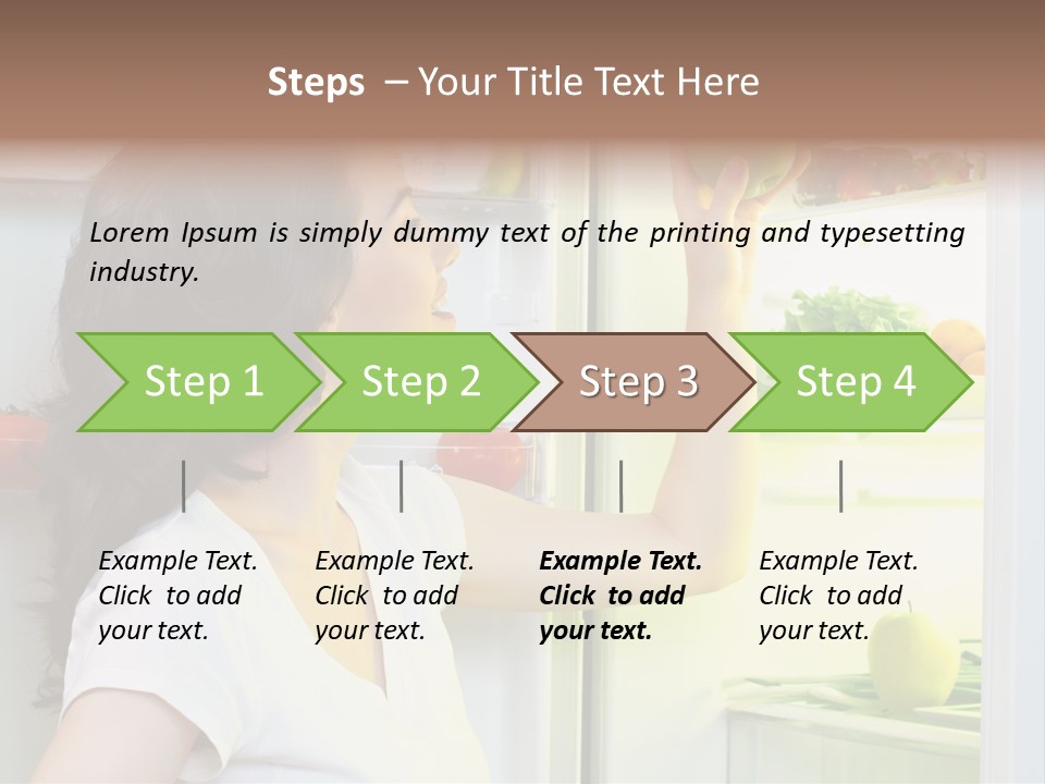 Pretty Dieting Girl PowerPoint Template