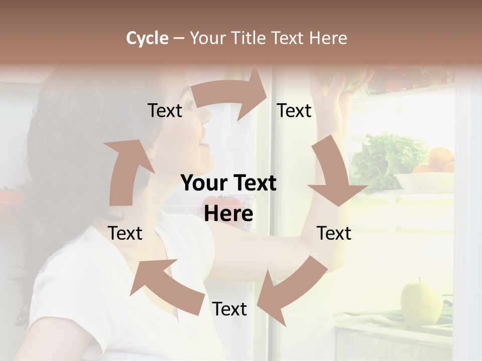 Pretty Dieting Girl PowerPoint Template