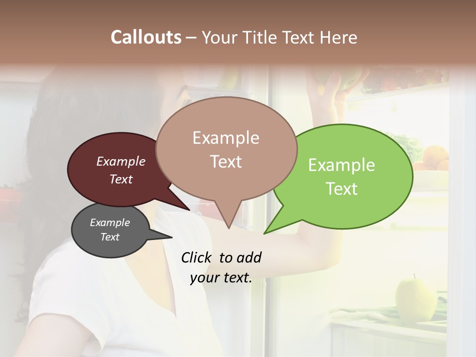 Pretty Dieting Girl PowerPoint Template