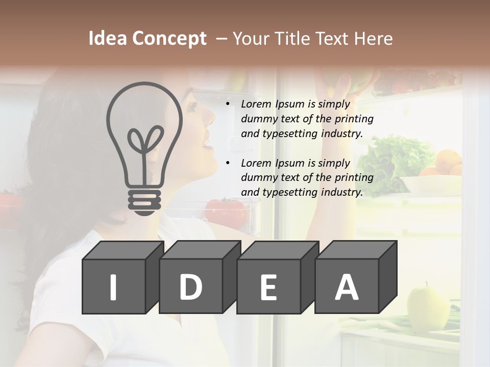 Pretty Dieting Girl PowerPoint Template