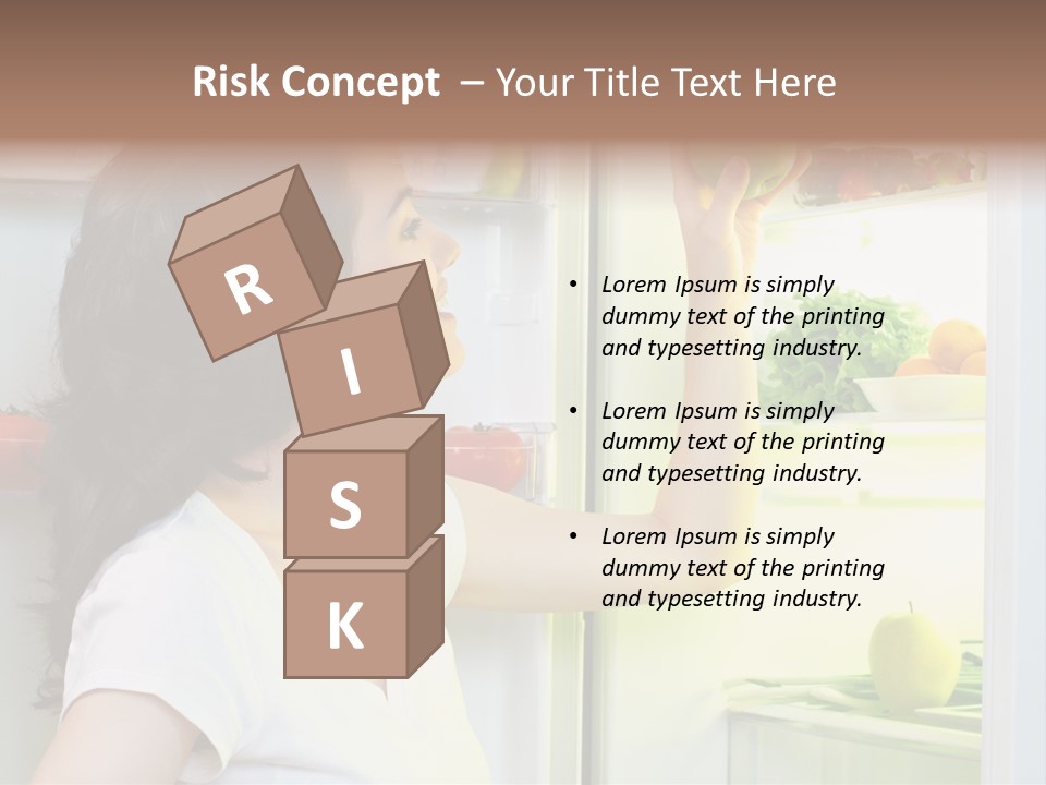 Pretty Dieting Girl PowerPoint Template