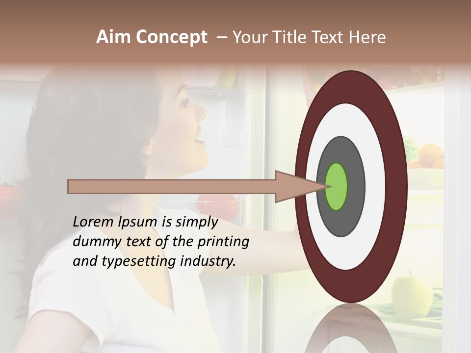 Pretty Dieting Girl PowerPoint Template