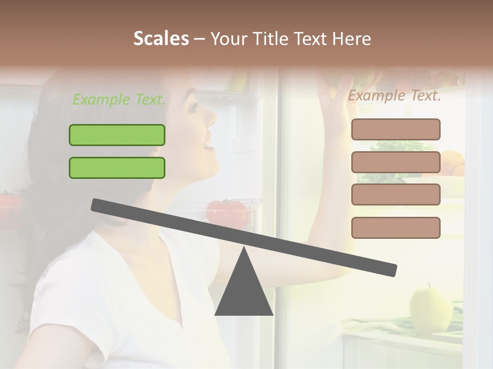 Pretty Dieting Girl PowerPoint Template