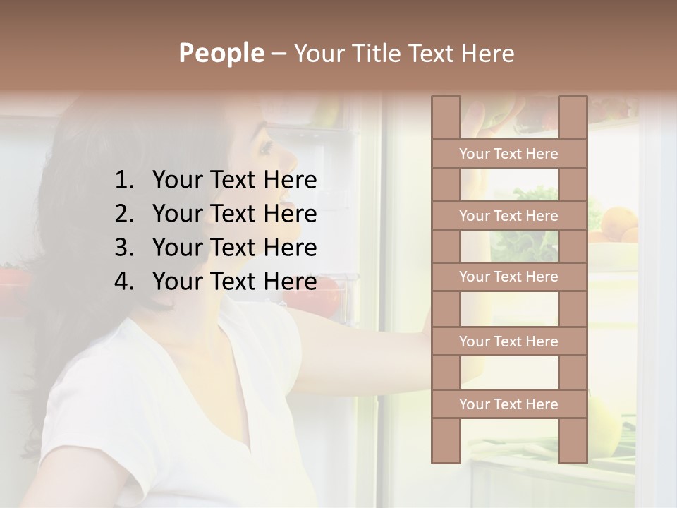 Pretty Dieting Girl PowerPoint Template