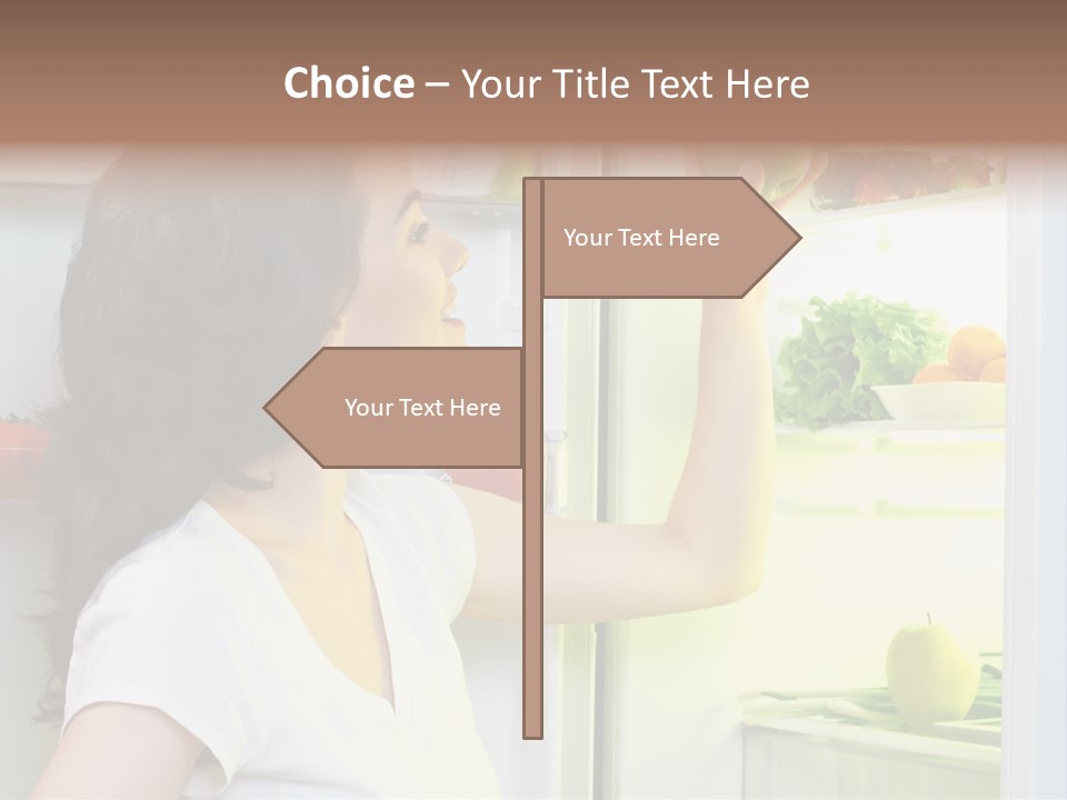 Pretty Dieting Girl PowerPoint Template