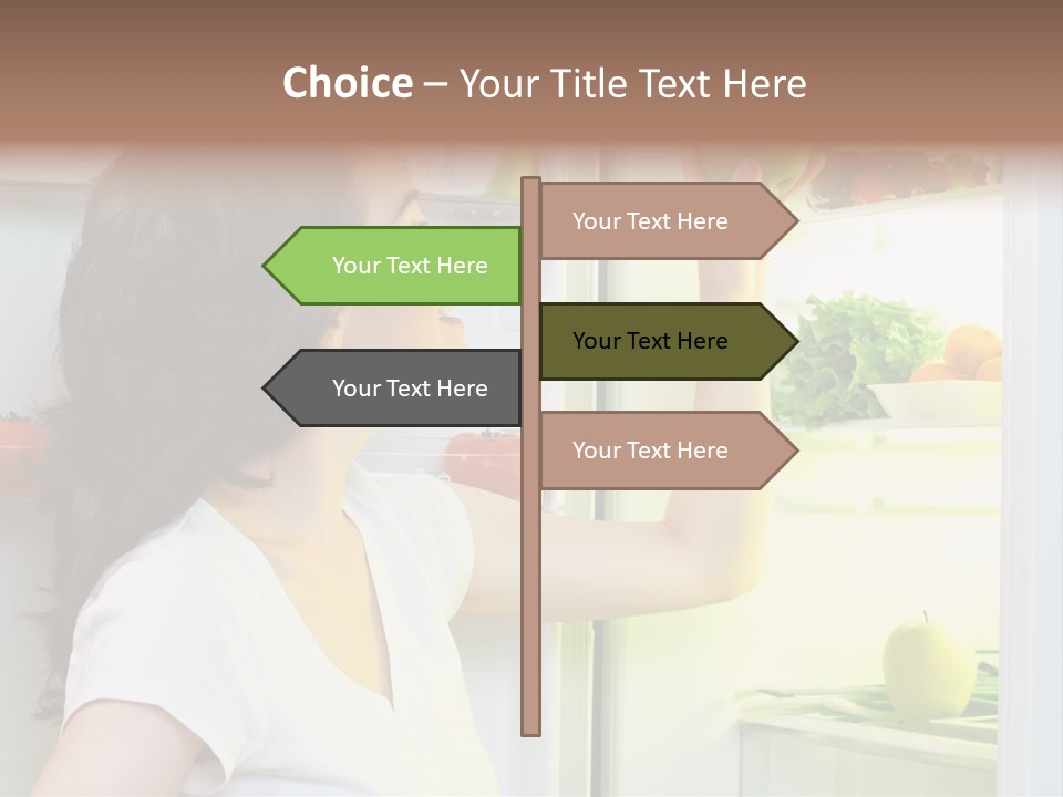 Pretty Dieting Girl PowerPoint Template