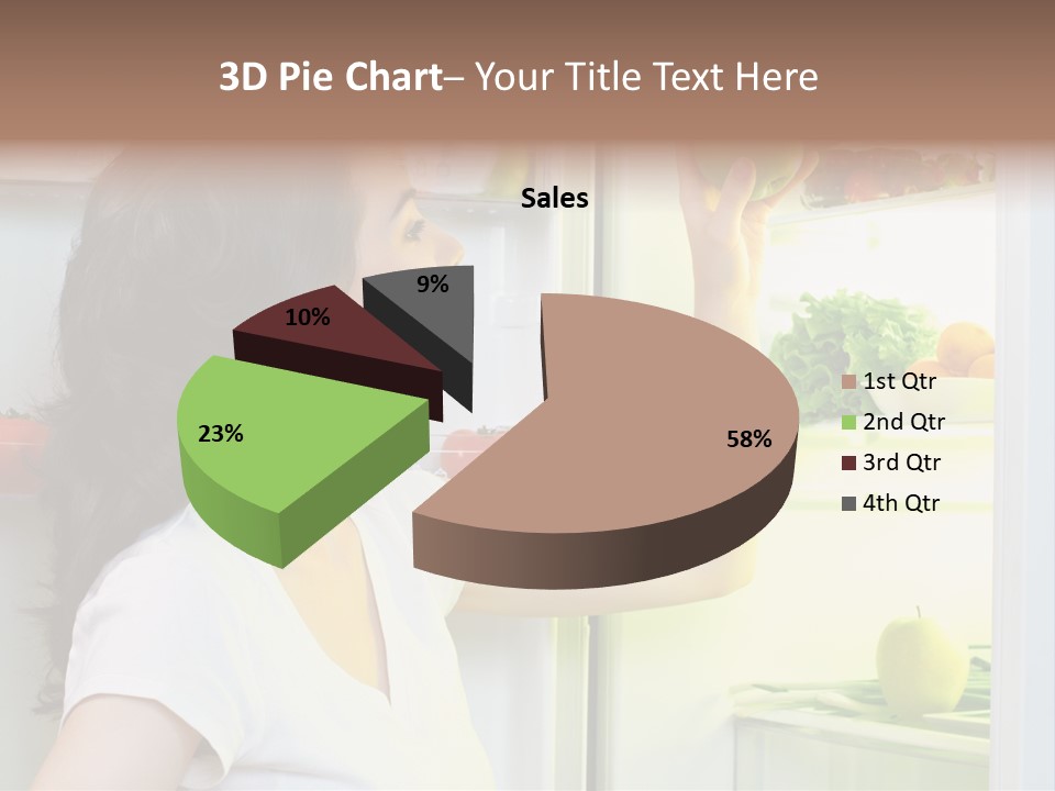 Pretty Dieting Girl PowerPoint Template