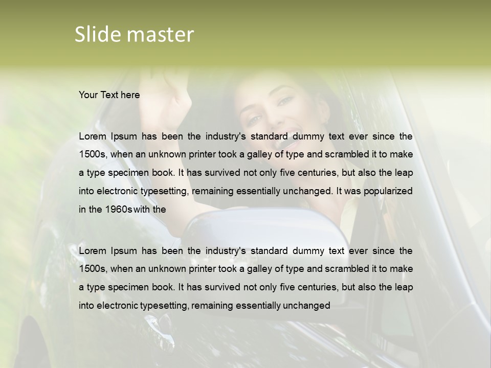 Driver Summer Girl PowerPoint Template