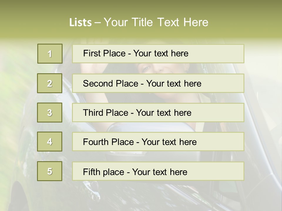 Driver Summer Girl PowerPoint Template