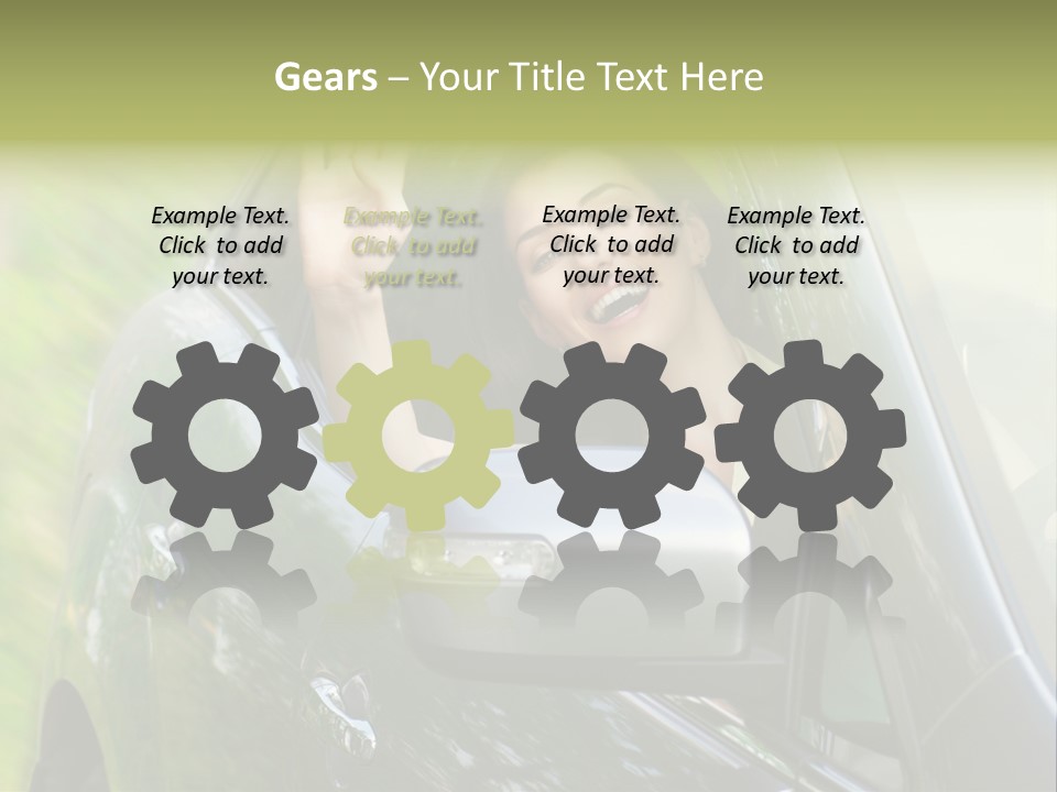 Driver Summer Girl PowerPoint Template