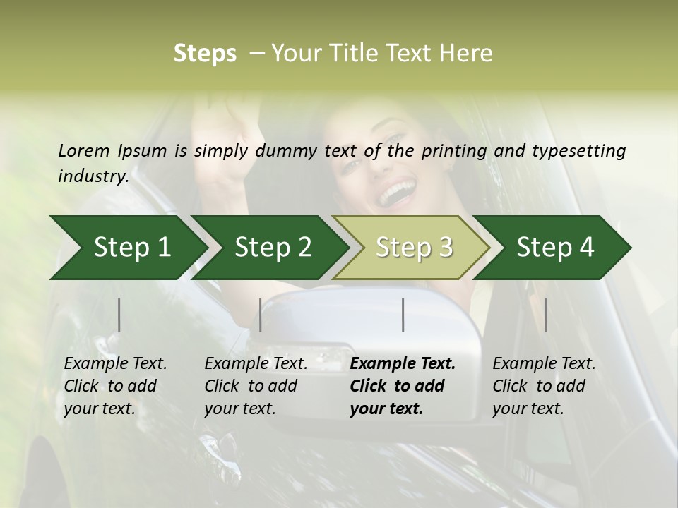 Driver Summer Girl PowerPoint Template