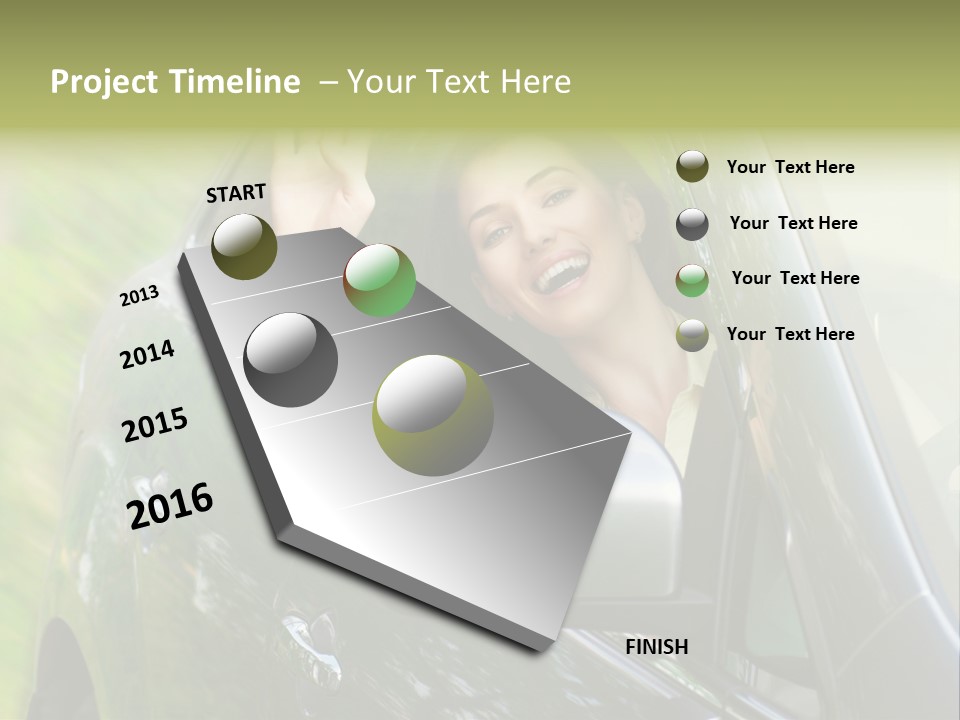 Driver Summer Girl PowerPoint Template