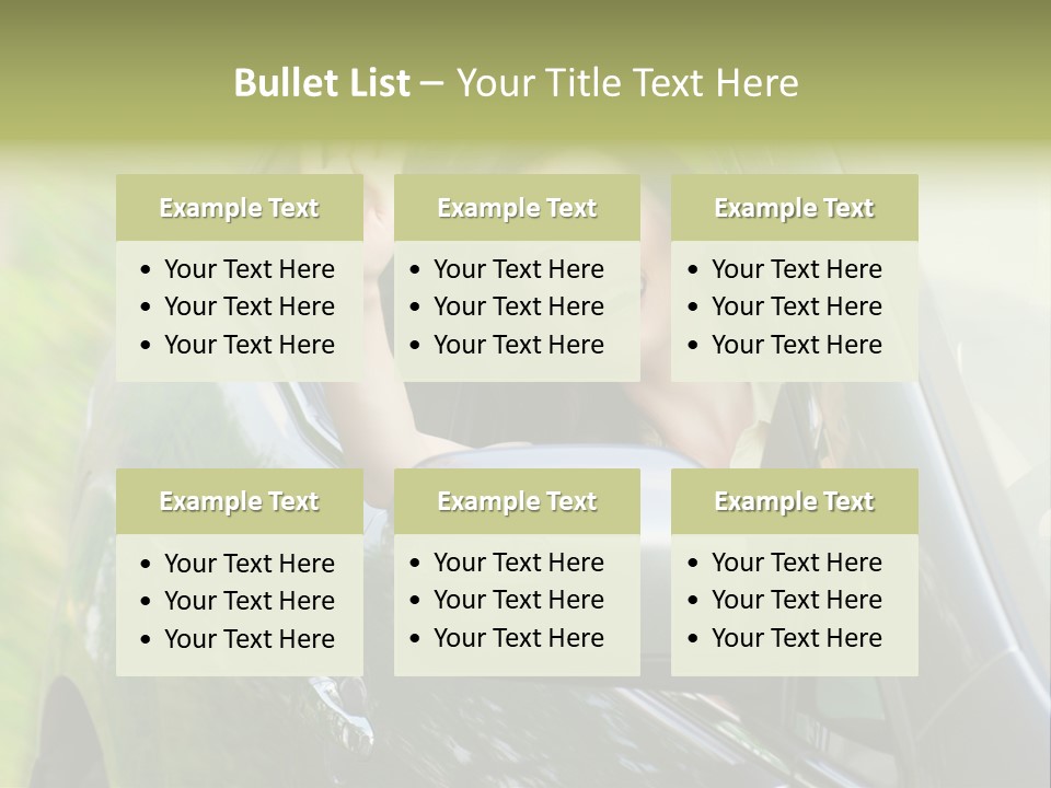 Driver Summer Girl PowerPoint Template