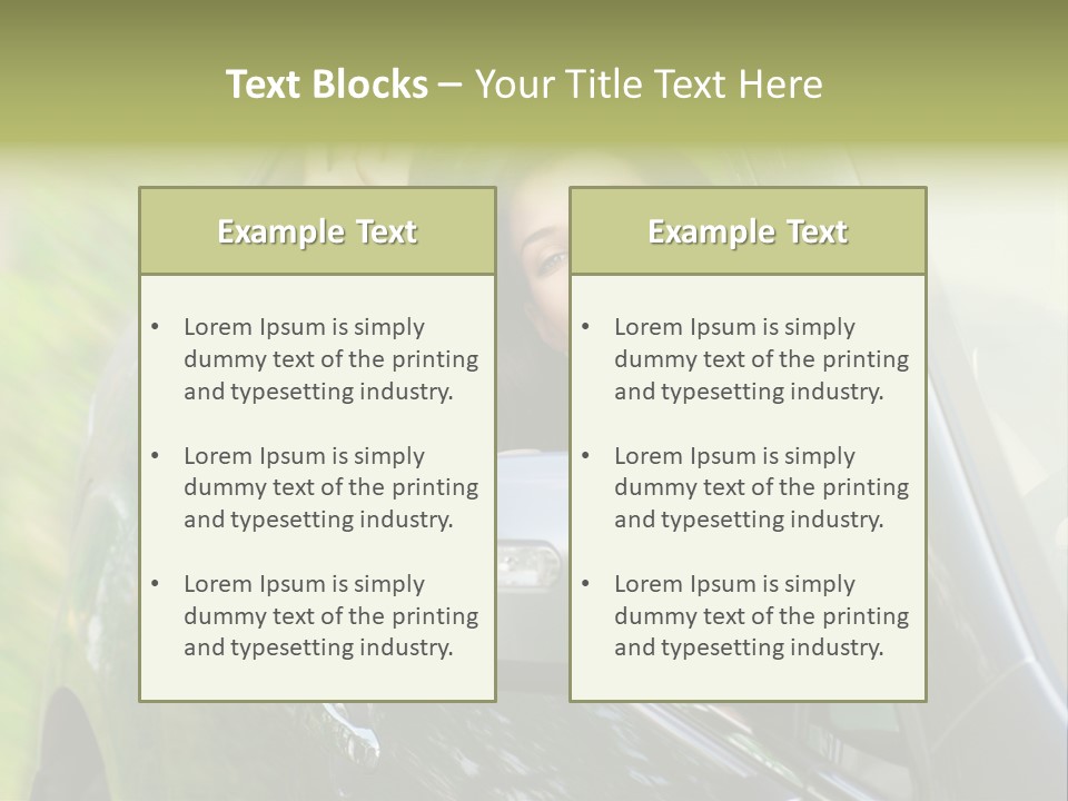 Driver Summer Girl PowerPoint Template