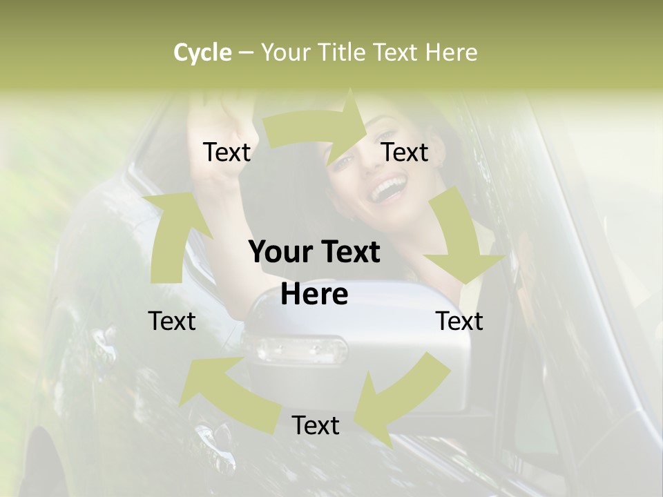 Driver Summer Girl PowerPoint Template