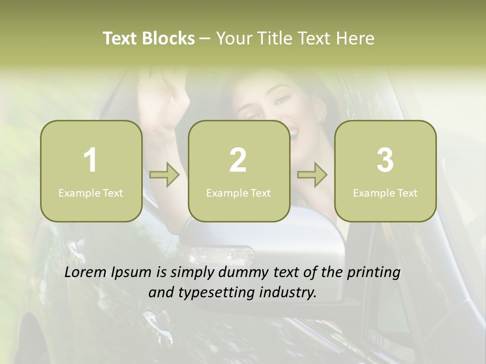 Driver Summer Girl PowerPoint Template