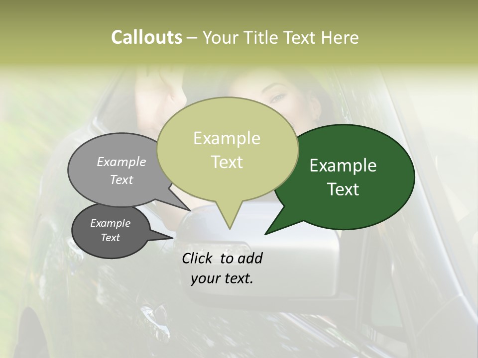 Driver Summer Girl PowerPoint Template