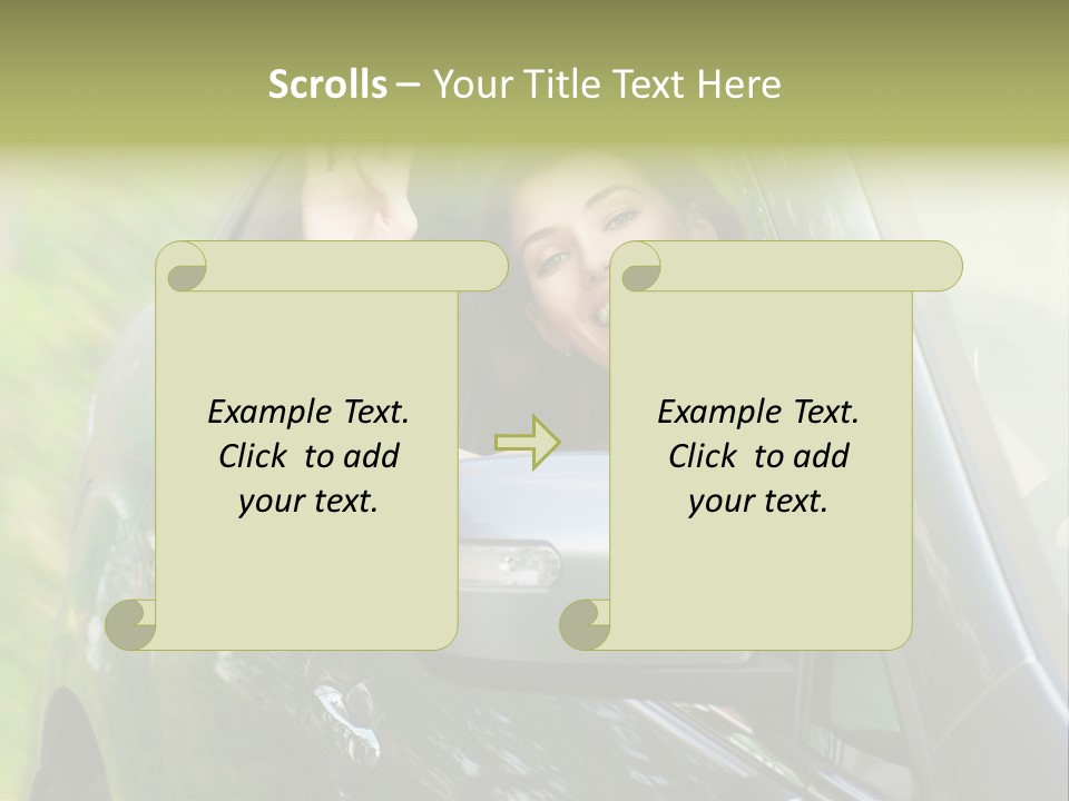 Driver Summer Girl PowerPoint Template