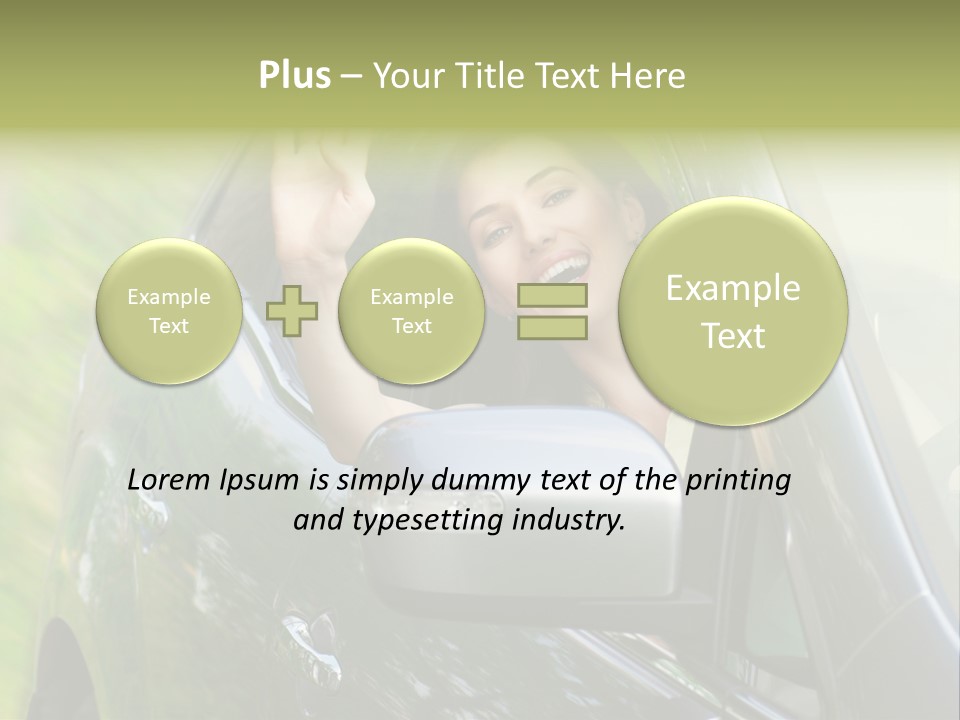 Driver Summer Girl PowerPoint Template