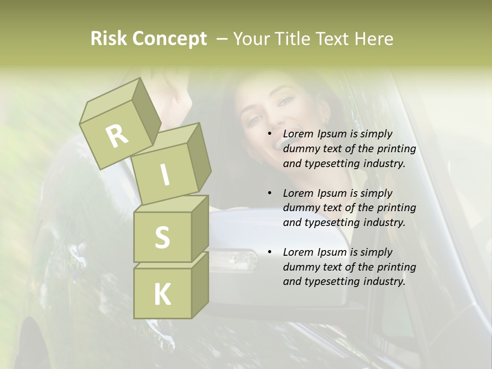 Driver Summer Girl PowerPoint Template