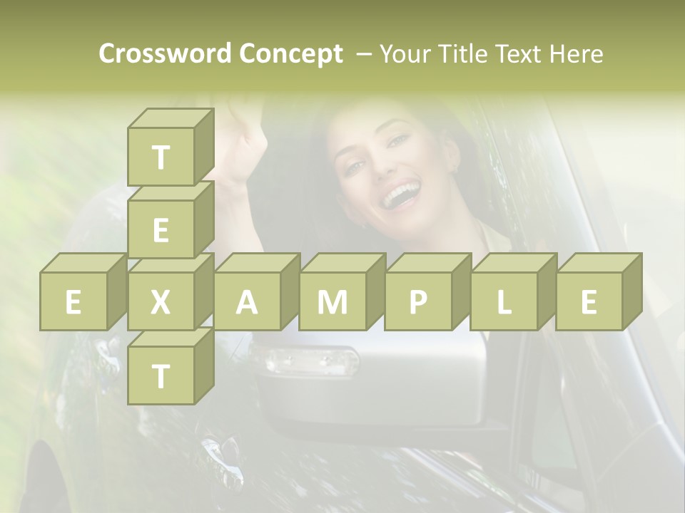 Driver Summer Girl PowerPoint Template