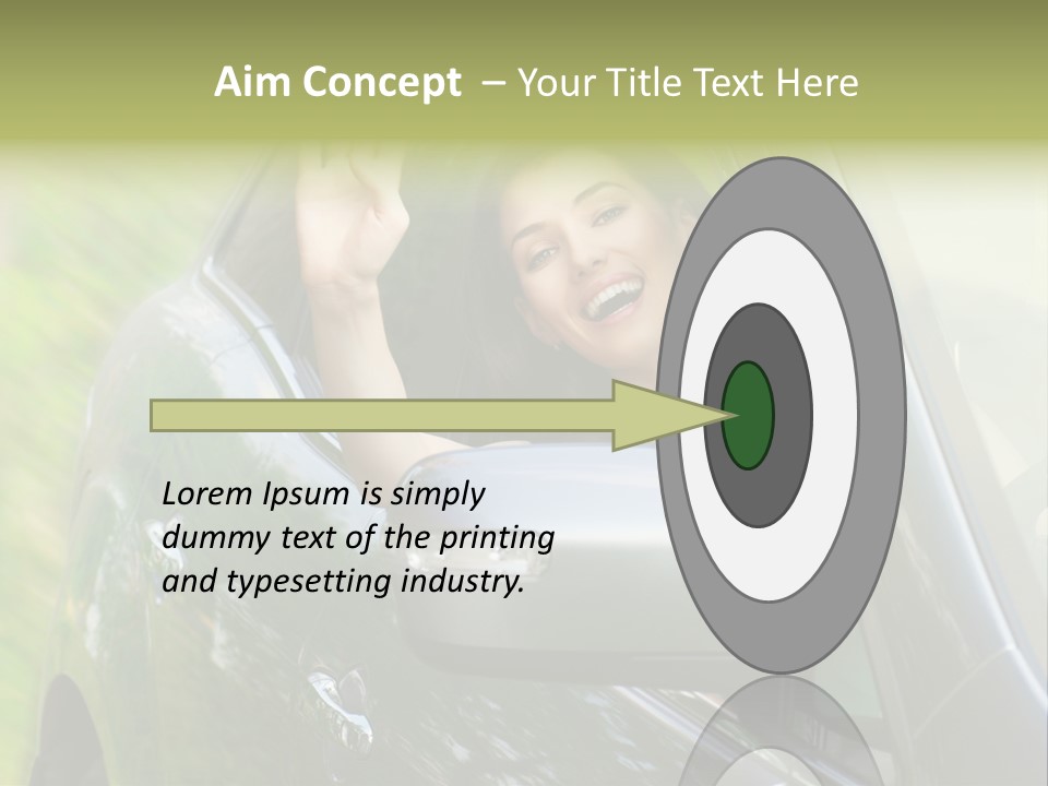 Driver Summer Girl PowerPoint Template