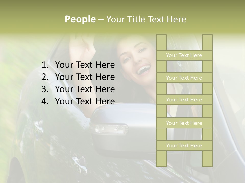 Driver Summer Girl PowerPoint Template