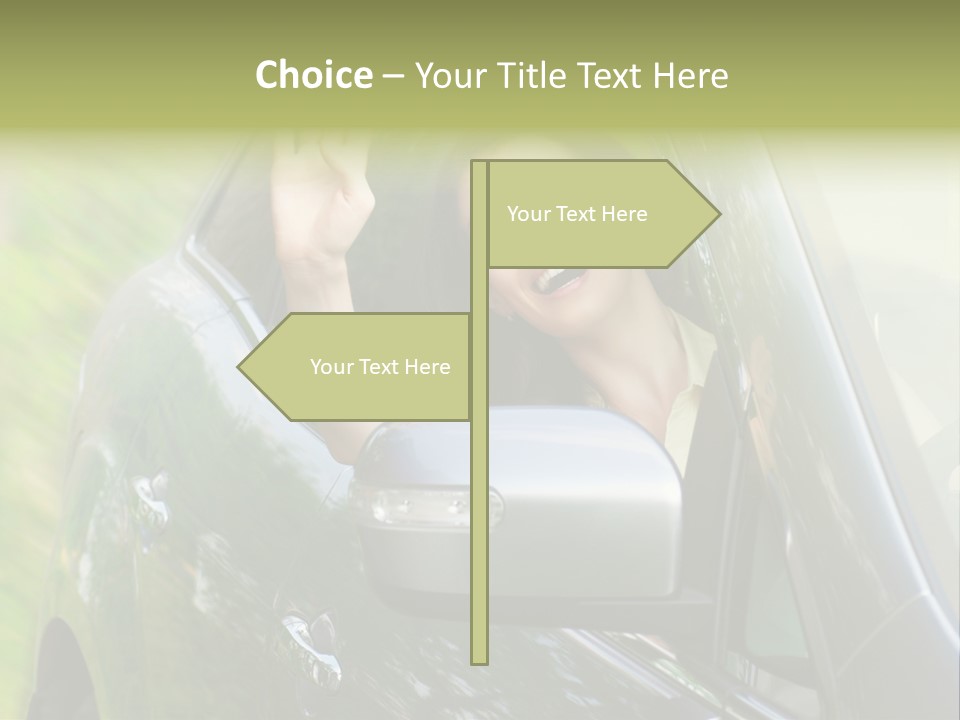 Driver Summer Girl PowerPoint Template