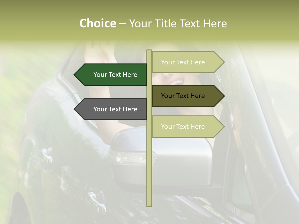 Driver Summer Girl PowerPoint Template