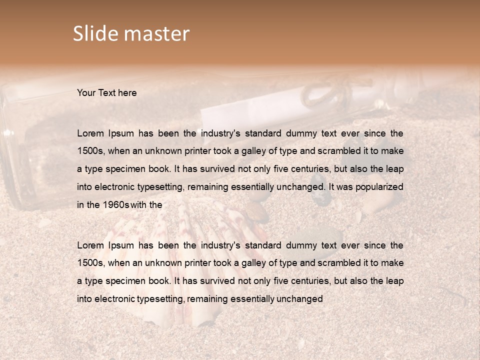 Bottle Survivor Note PowerPoint Template