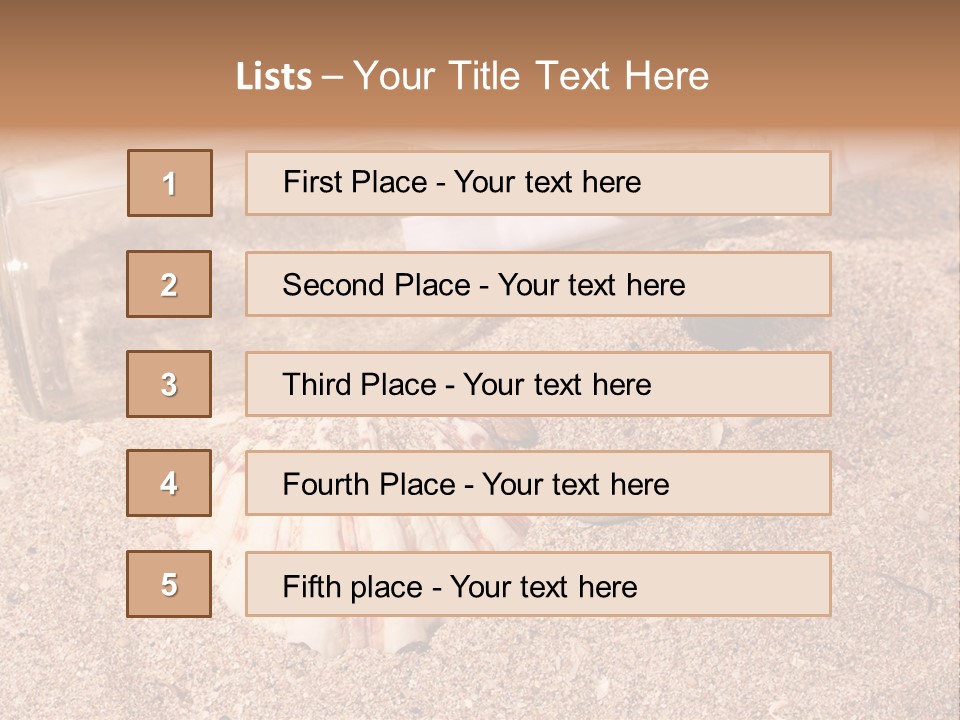 Bottle Survivor Note PowerPoint Template