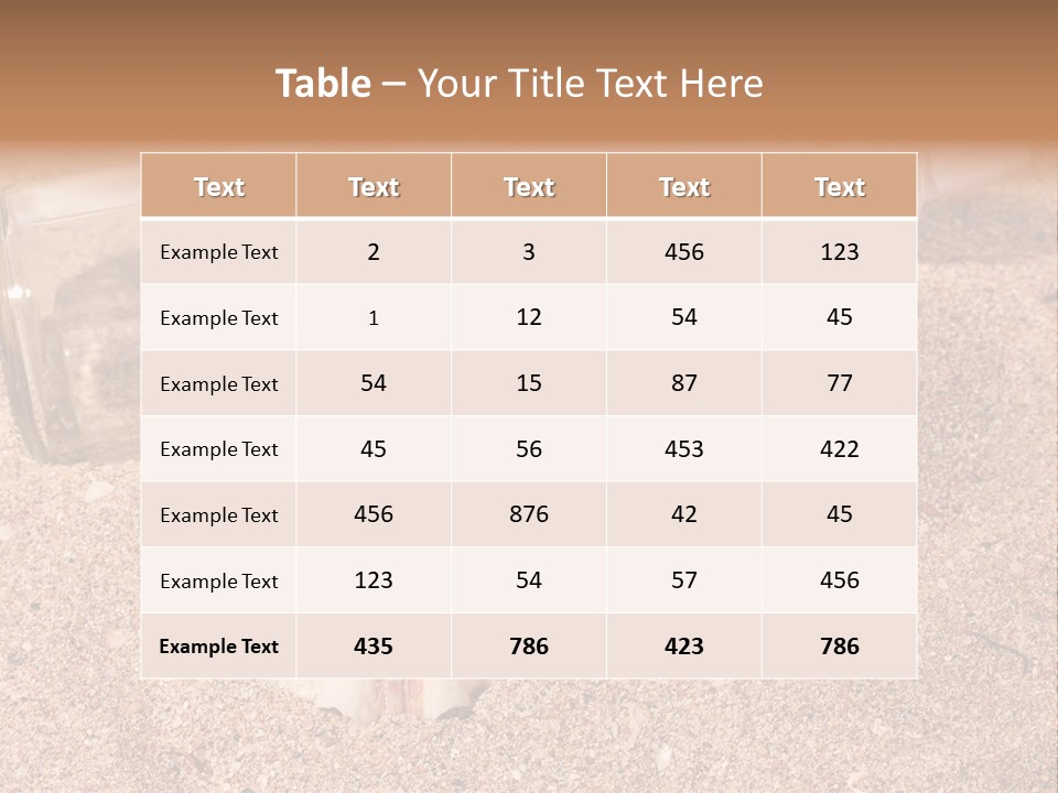 Bottle Survivor Note PowerPoint Template