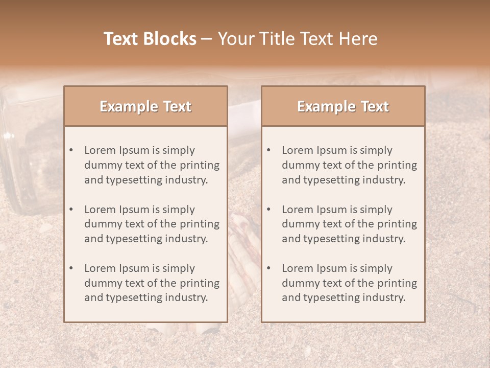 Bottle Survivor Note PowerPoint Template