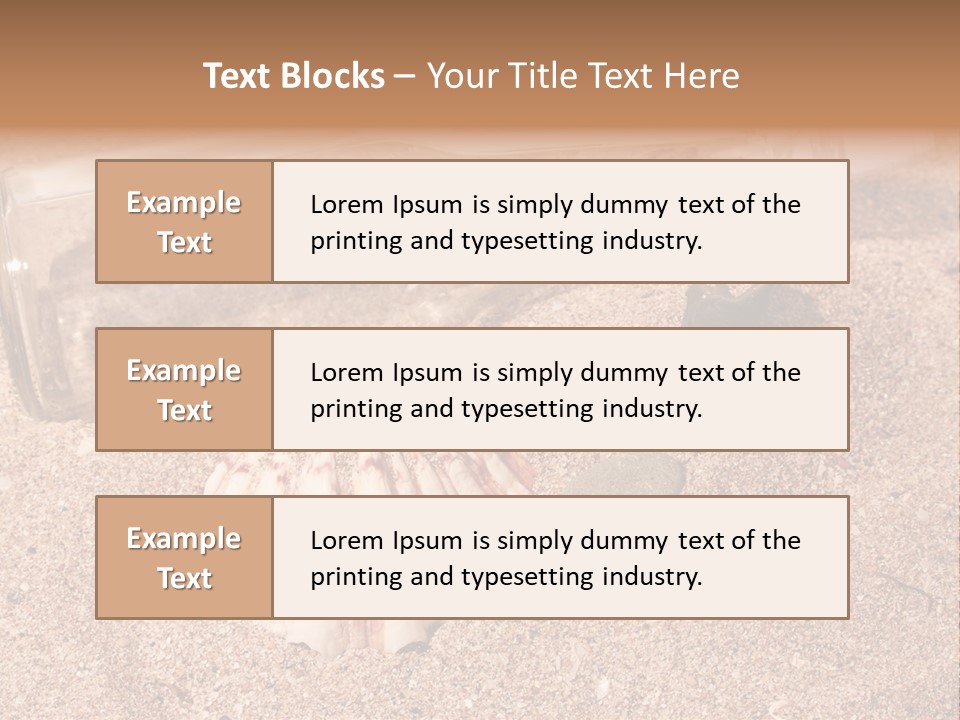 Bottle Survivor Note PowerPoint Template