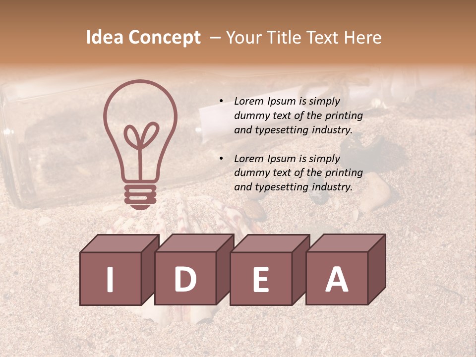 Bottle Survivor Note PowerPoint Template